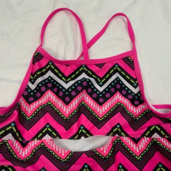 PSNY Lot of 2 Girls Tankini & 1 Piece Swimsuits Size 12 - Picture 6 of 10